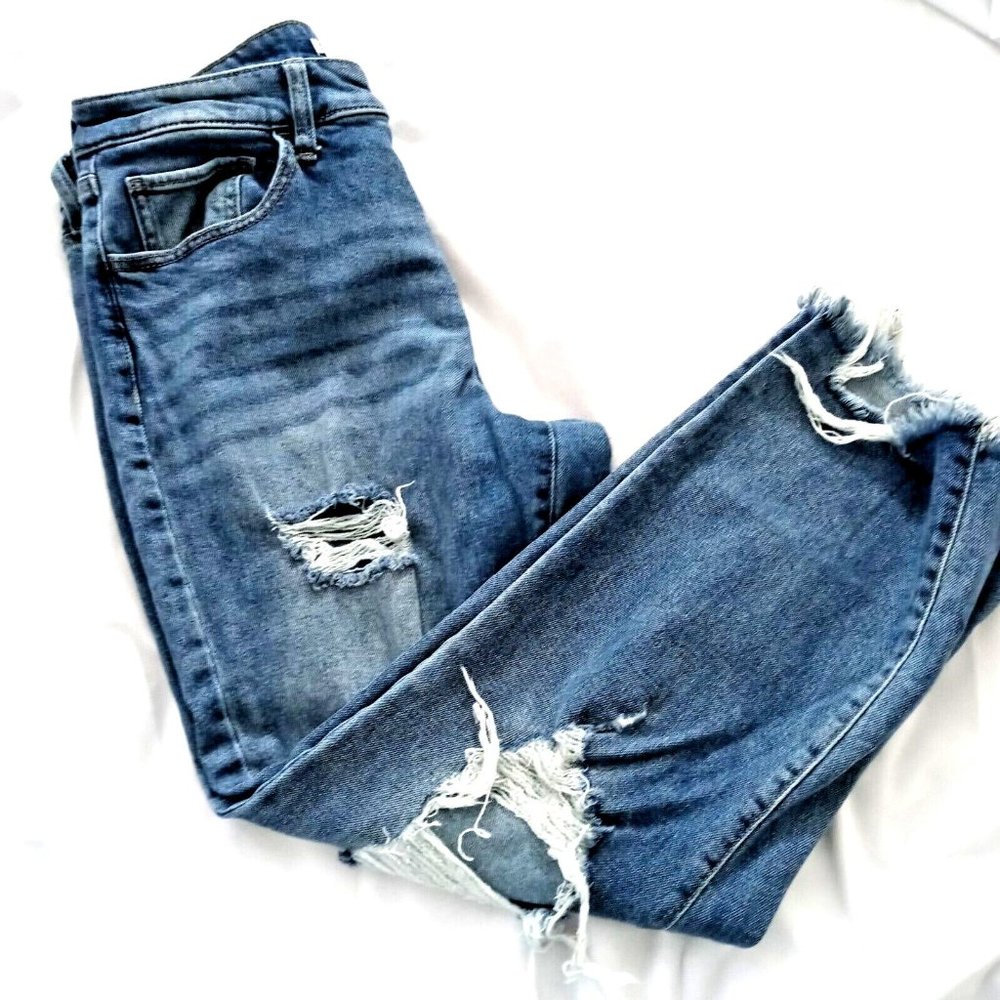 Junior's SO Goods For Life Denim Blue Jeans Size 13/31 W High Rise Straight